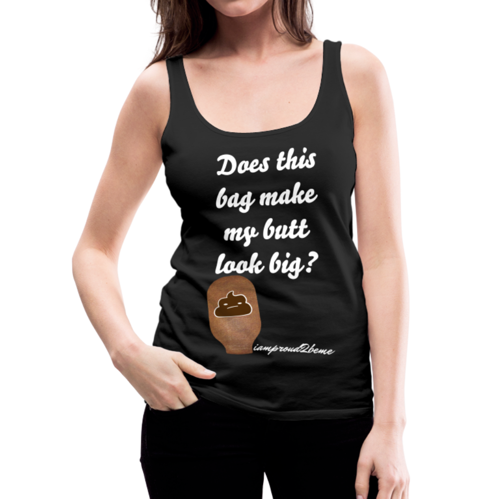 OSTOMY BAG POOP EMOJI Premium Tank Top (Adult) - black