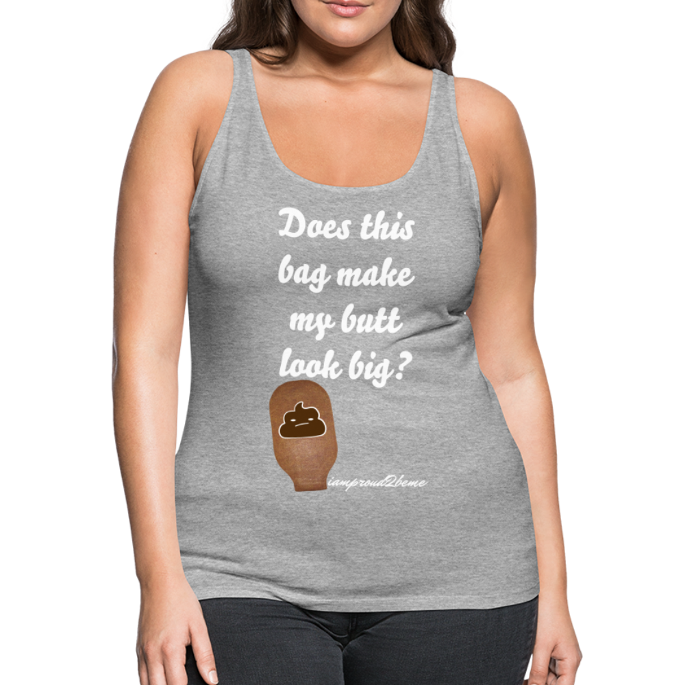 OSTOMY BAG POOP EMOJI Premium Tank Top (Adult) - heather gray