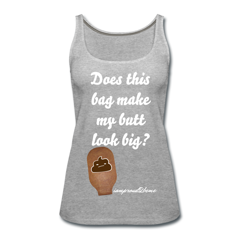 OSTOMY BAG POOP EMOJI Premium Tank Top (Adult) - heather gray