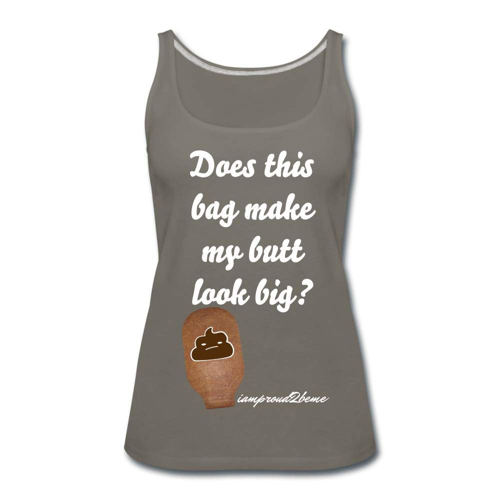 OSTOMY BAG POOP EMOJI Premium Tank Top (Adult) - asphalt gray
