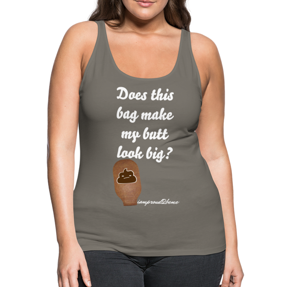 OSTOMY BAG POOP EMOJI Premium Tank Top (Adult) - asphalt gray