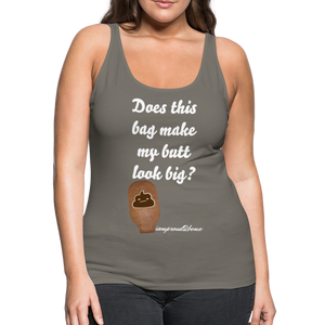 OSTOMY BAG POOP EMOJI Premium Tank Top (Adult) - asphalt gray
