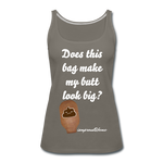 OSTOMY BAG POOP EMOJI Premium Tank Top (Adult) - asphalt gray