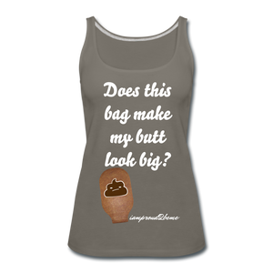 OSTOMY BAG POOP EMOJI Premium Tank Top (Adult) - asphalt gray
