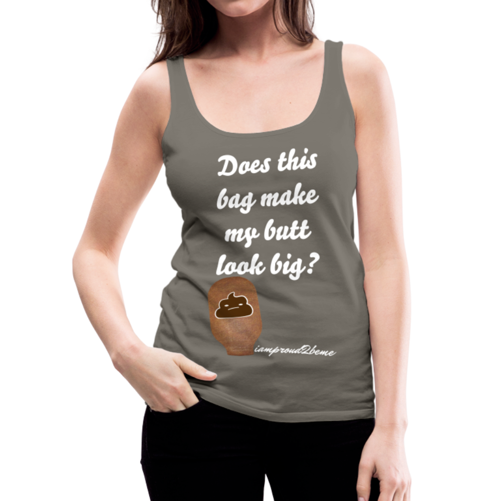 OSTOMY BAG POOP EMOJI Premium Tank Top (Adult) - asphalt gray