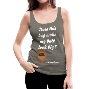 OSTOMY BAG POOP EMOJI Premium Tank Top (Adult) - asphalt gray