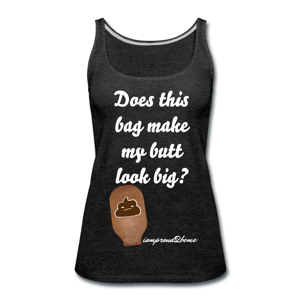 OSTOMY BAG POOP EMOJI Premium Tank Top (Adult) - charcoal gray