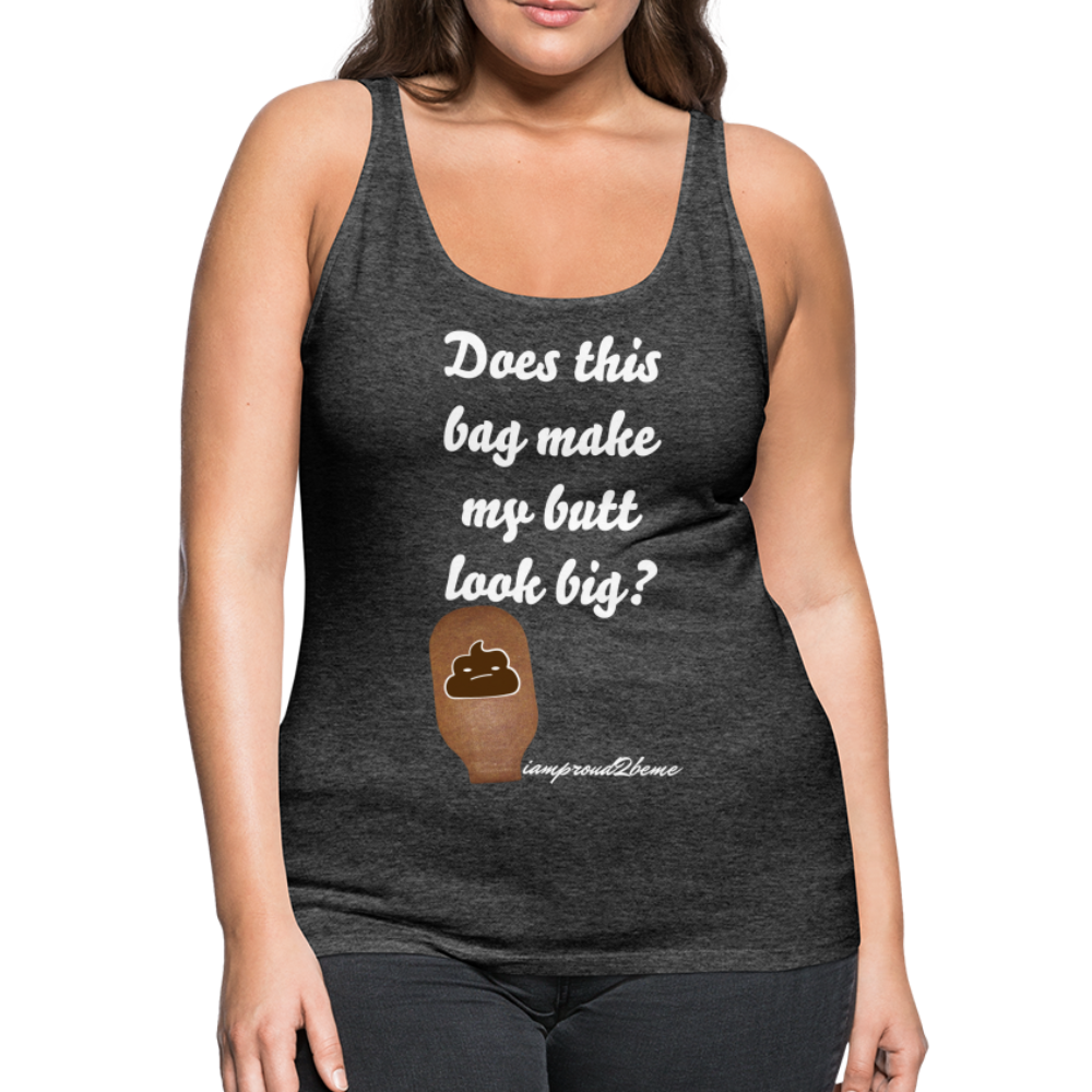 OSTOMY BAG POOP EMOJI Premium Tank Top (Adult) - charcoal gray