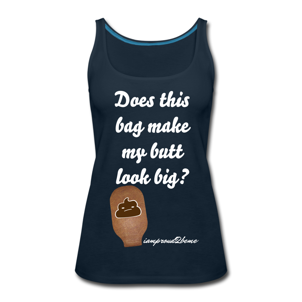 OSTOMY BAG POOP EMOJI Premium Tank Top (Adult) - deep navy