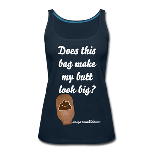 OSTOMY BAG POOP EMOJI Premium Tank Top (Adult) - deep navy