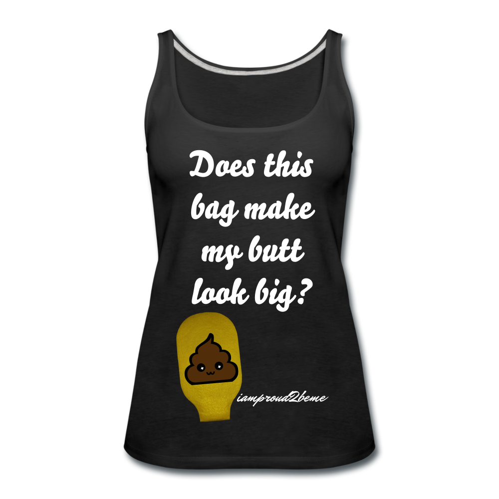 OSTOMY BAG POOP EMOJI  Premium Tank Top (Adult) - black