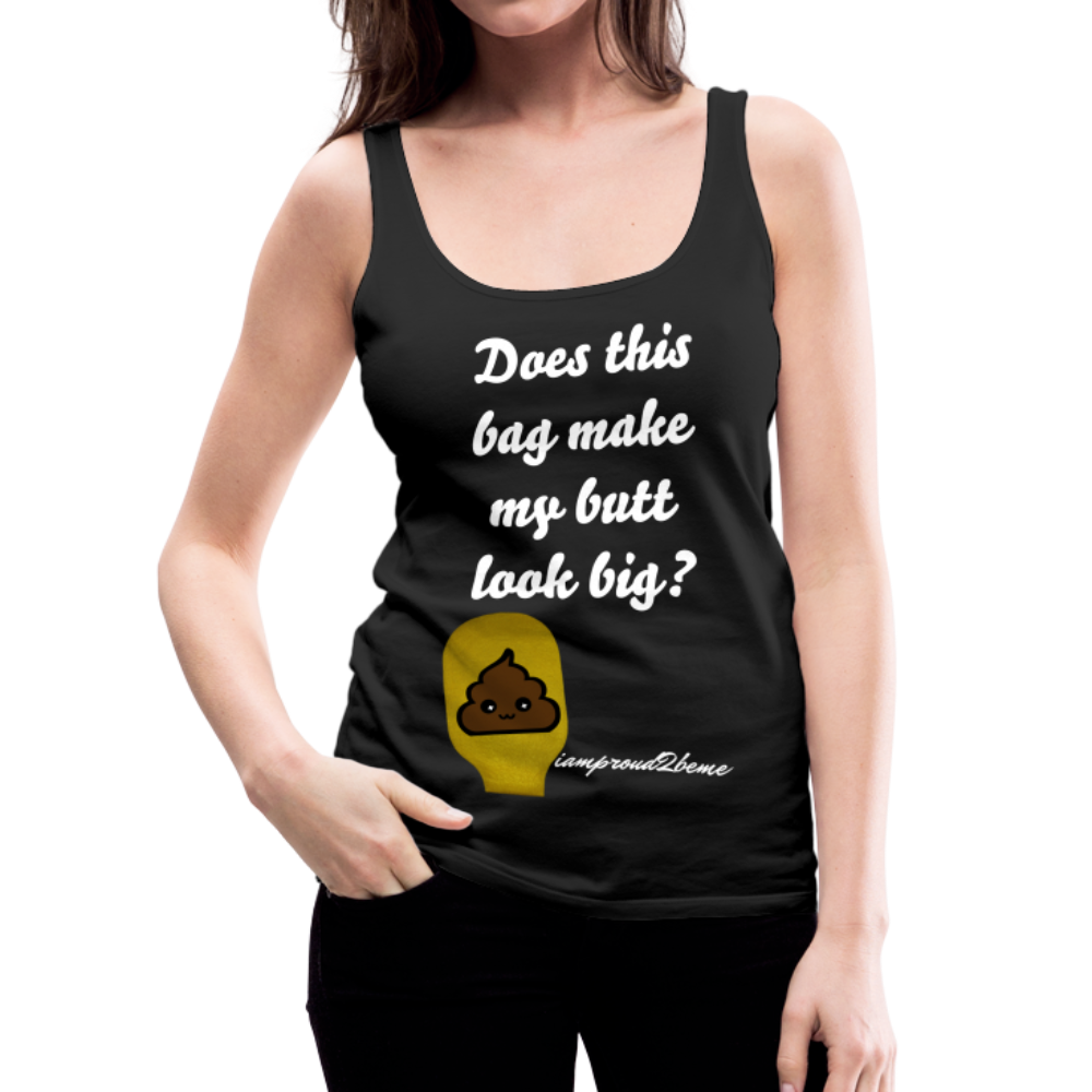 OSTOMY BAG POOP EMOJI  Premium Tank Top (Adult) - black