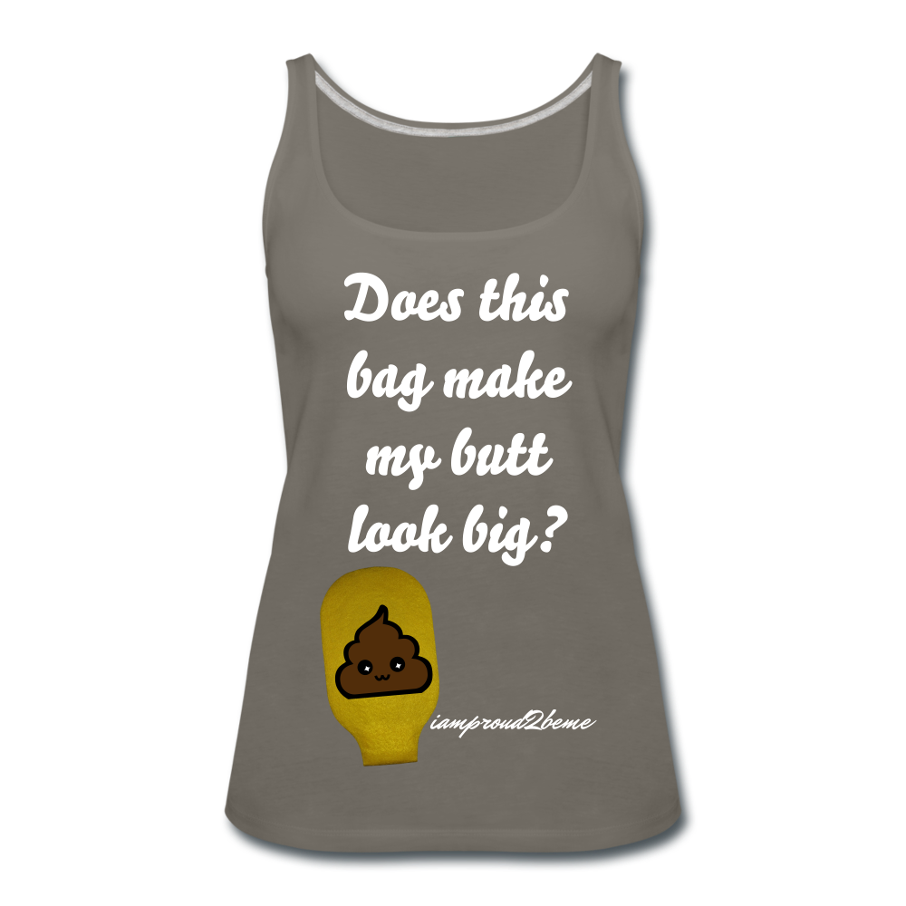 OSTOMY BAG POOP EMOJI  Premium Tank Top (Adult) - asphalt gray