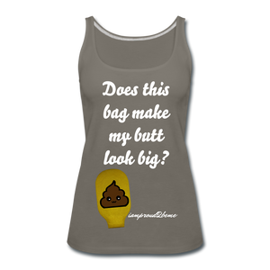 OSTOMY BAG POOP EMOJI  Premium Tank Top (Adult) - asphalt gray