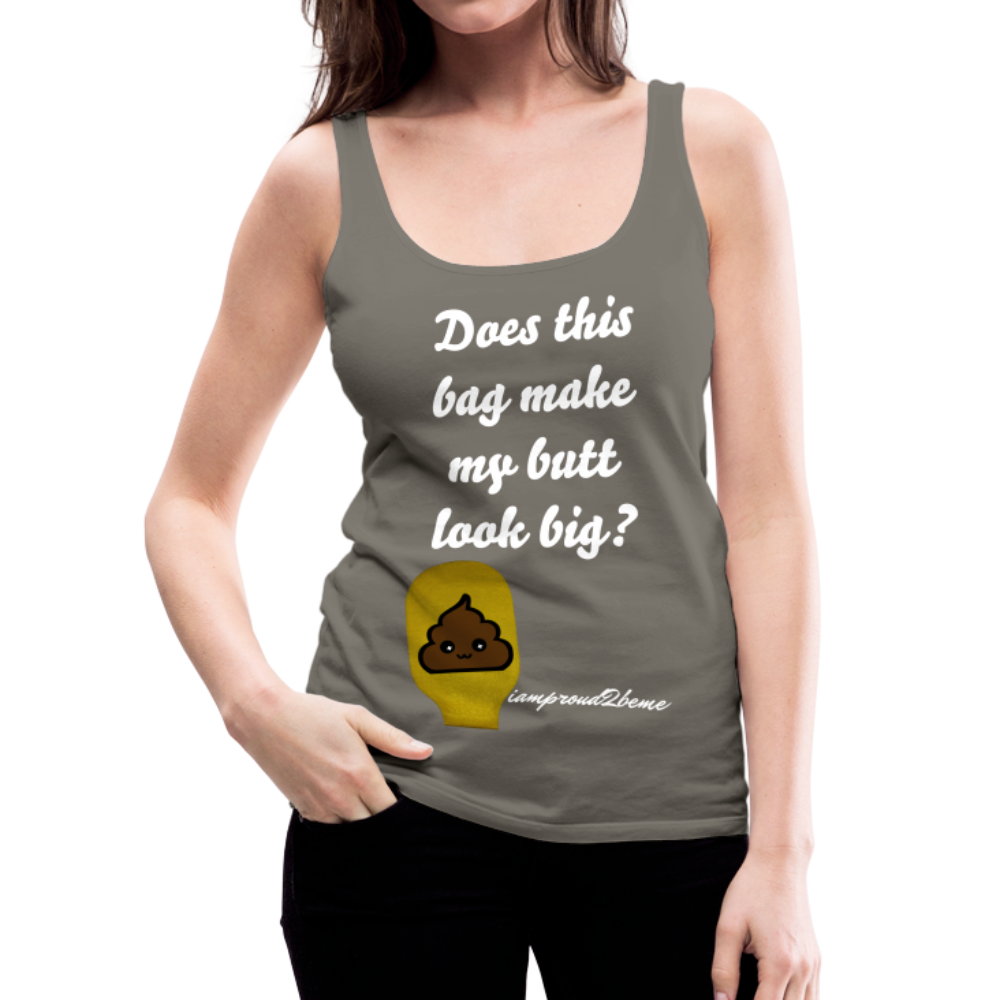 OSTOMY BAG POOP EMOJI  Premium Tank Top (Adult) - asphalt gray