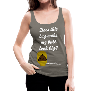 OSTOMY BAG POOP EMOJI  Premium Tank Top (Adult) - asphalt gray