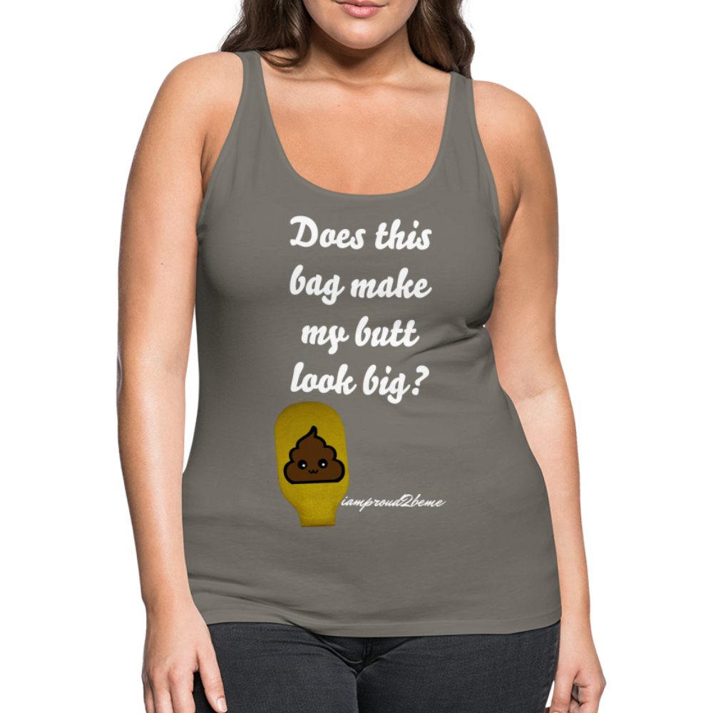 OSTOMY BAG POOP EMOJI  Premium Tank Top (Adult) - asphalt gray