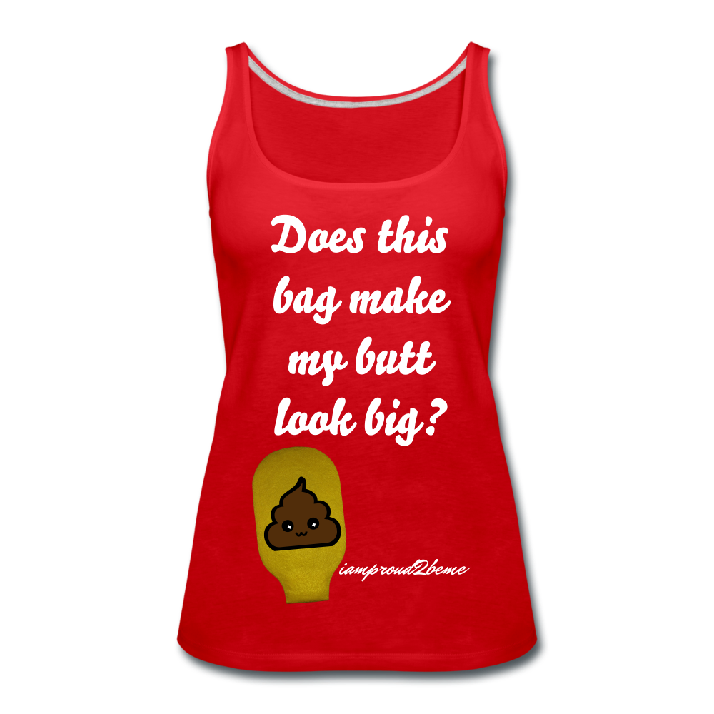OSTOMY BAG POOP EMOJI  Premium Tank Top (Adult) - red
