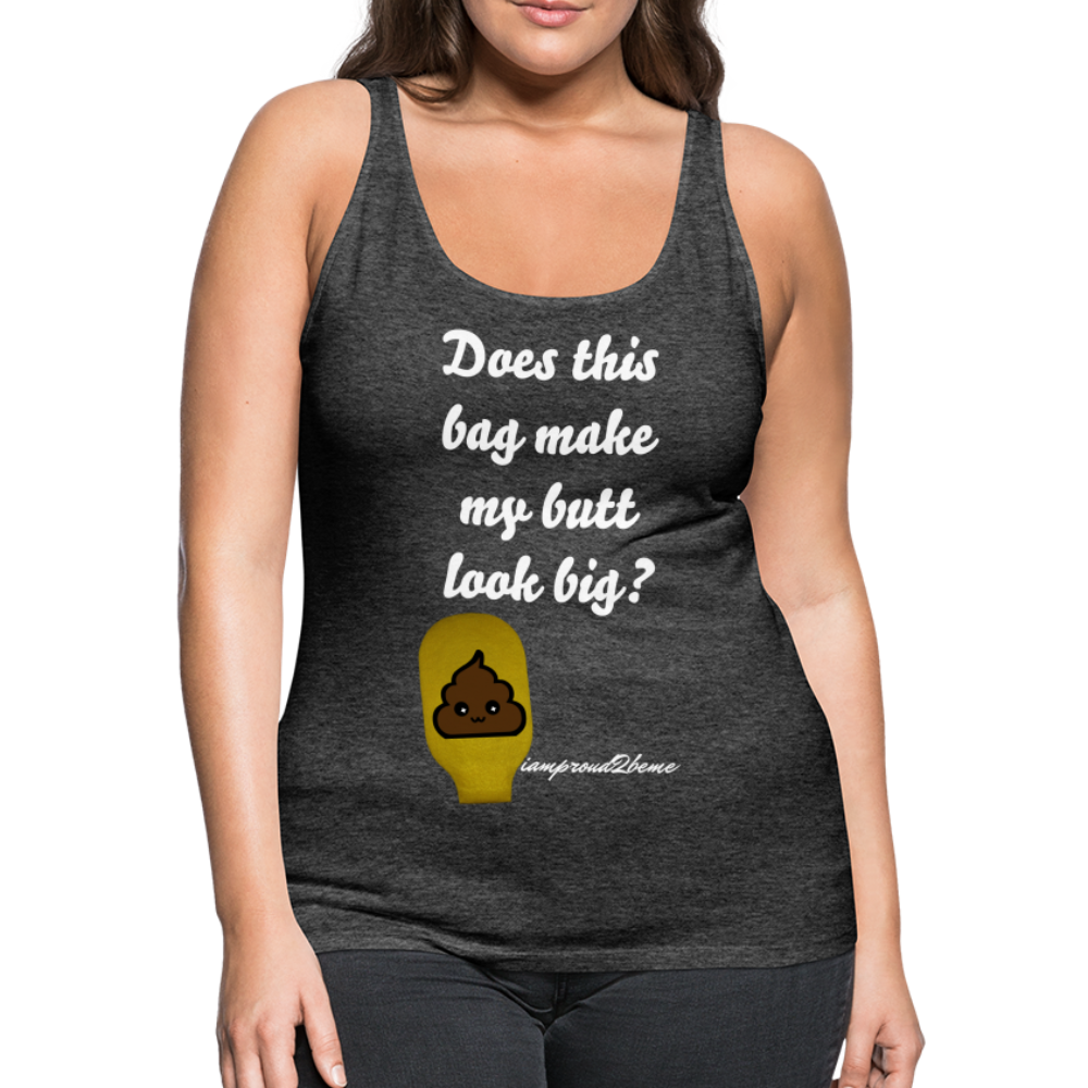 OSTOMY BAG POOP EMOJI  Premium Tank Top (Adult) - charcoal gray