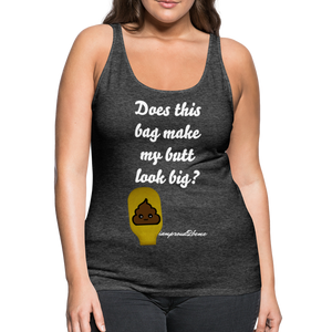 OSTOMY BAG POOP EMOJI  Premium Tank Top (Adult) - charcoal gray