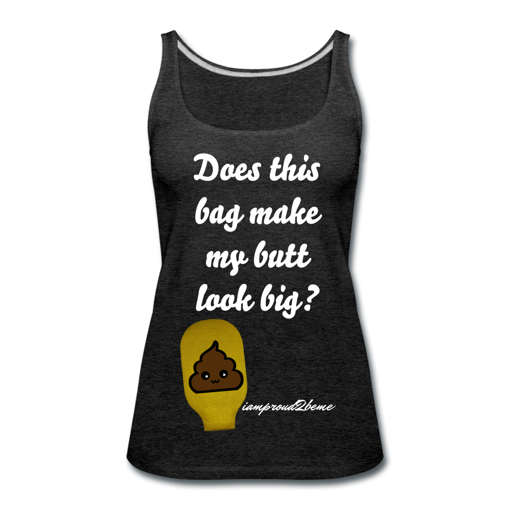 OSTOMY BAG POOP EMOJI  Premium Tank Top (Adult) - charcoal gray