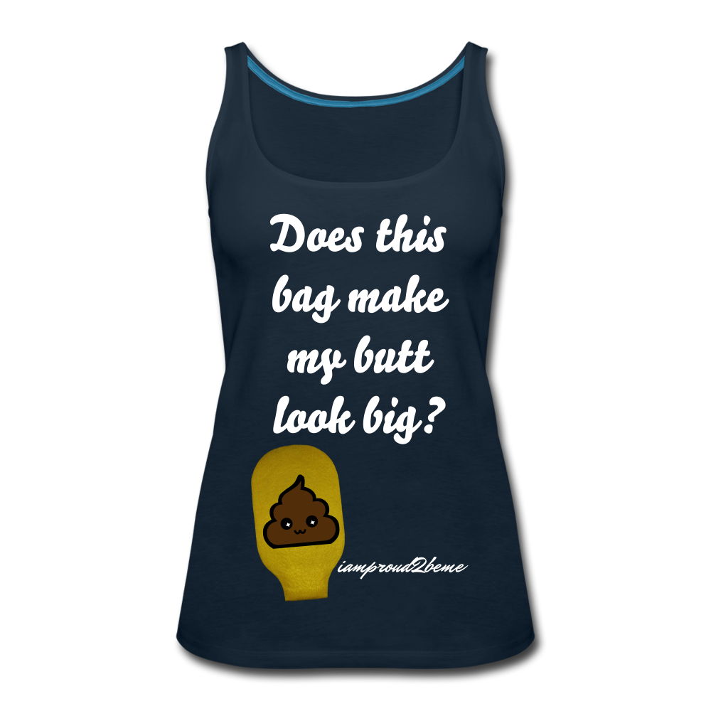OSTOMY BAG POOP EMOJI  Premium Tank Top (Adult) - deep navy