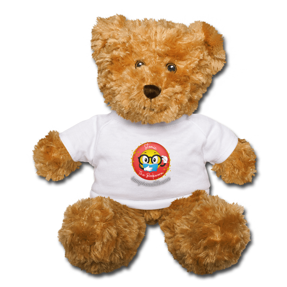 TEDDY BEAR Stomie The Bookworm - white