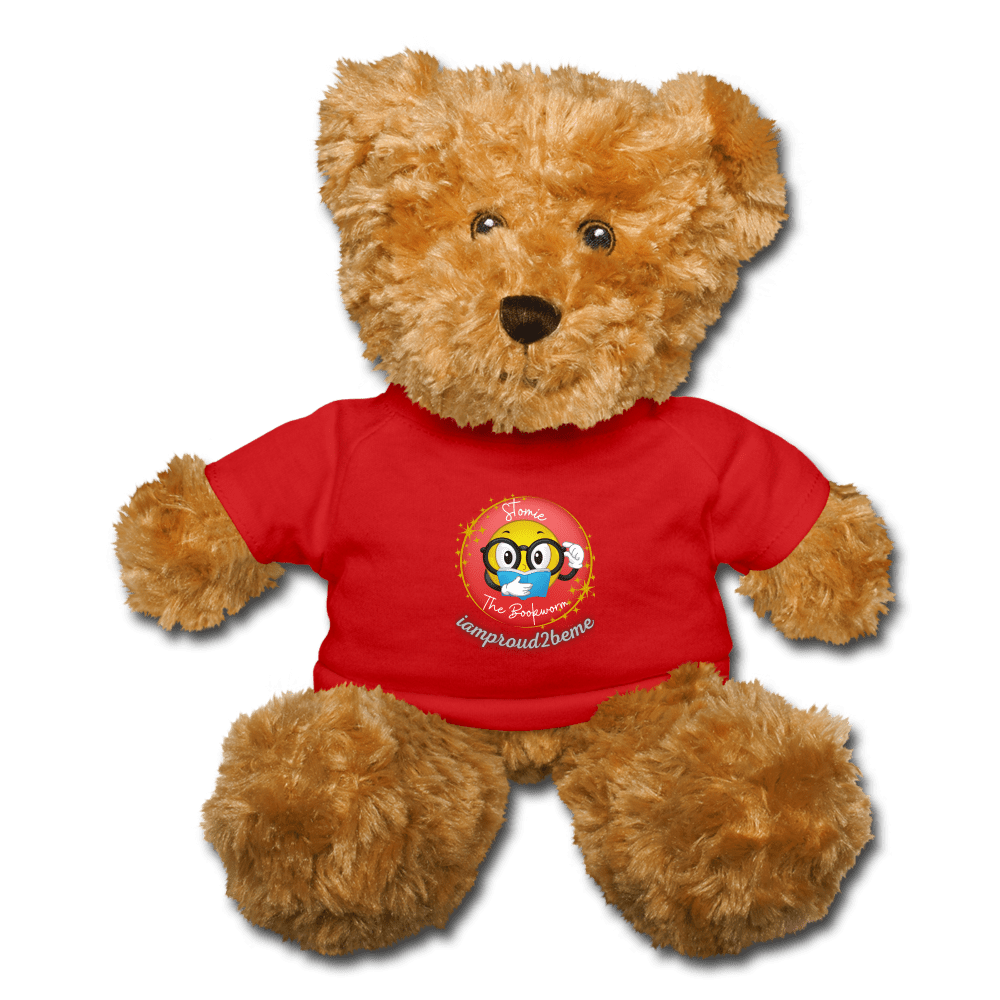 TEDDY BEAR Stomie The Bookworm - red