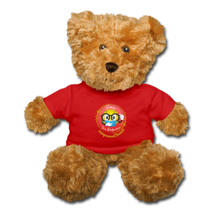 TEDDY BEAR Stomie The Bookworm - red