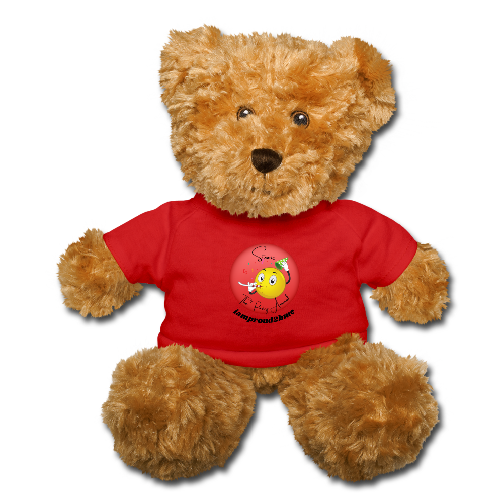 TEDDY BEAR Stomie The Party Animal - red