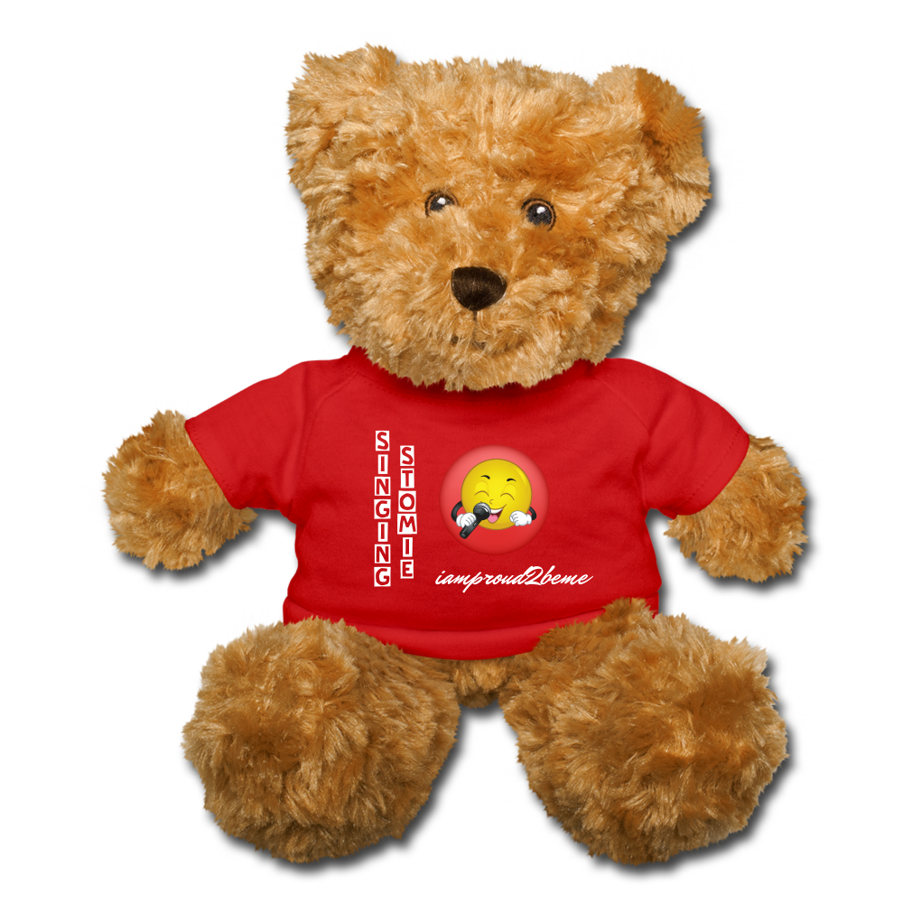 TEDDY BEAR Singing Stomie - red