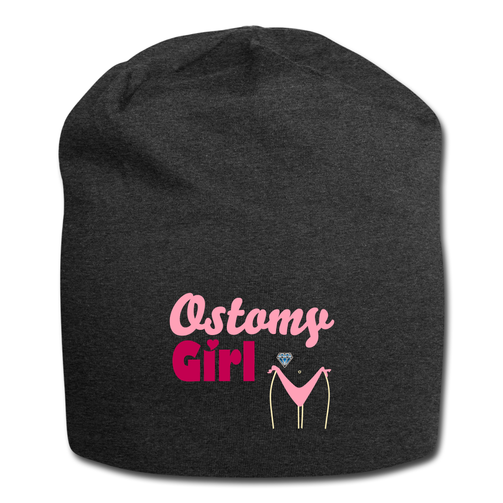 OSTOMY GIRL Jersey Beanie - charcoal grey