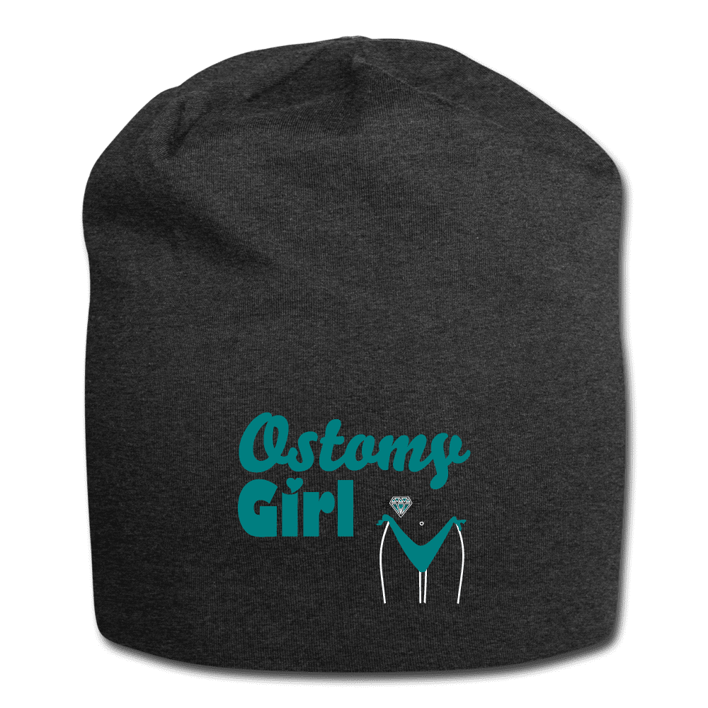 OSTOMY GIRL Jersey Beanie - charcoal grey