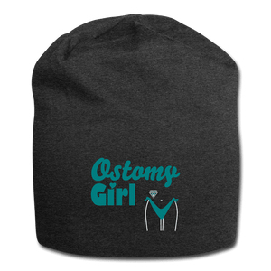 OSTOMY GIRL Jersey Beanie - charcoal grey