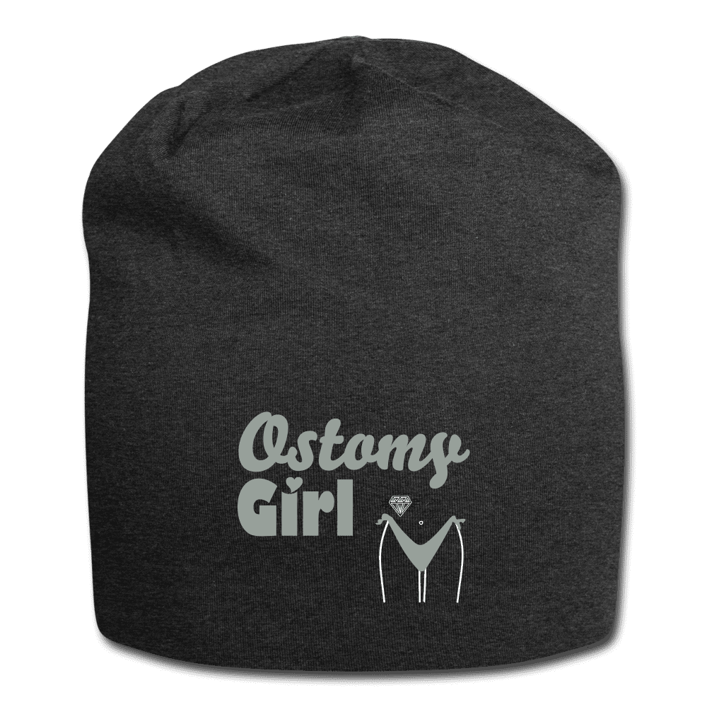OSTOMY GIRL Jersey Beanie - charcoal grey