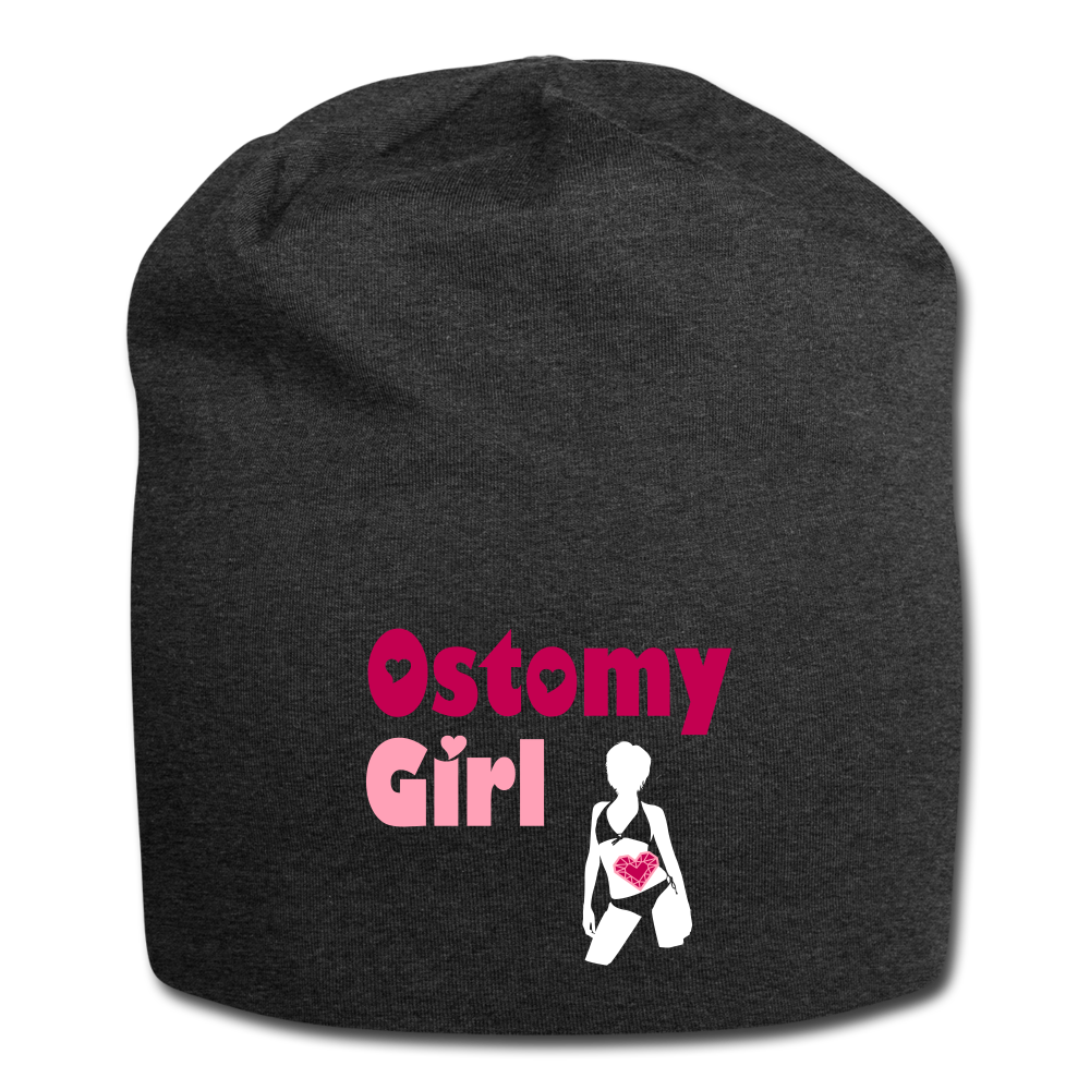 OSTOMY GIRL Jersey Beanie - charcoal grey