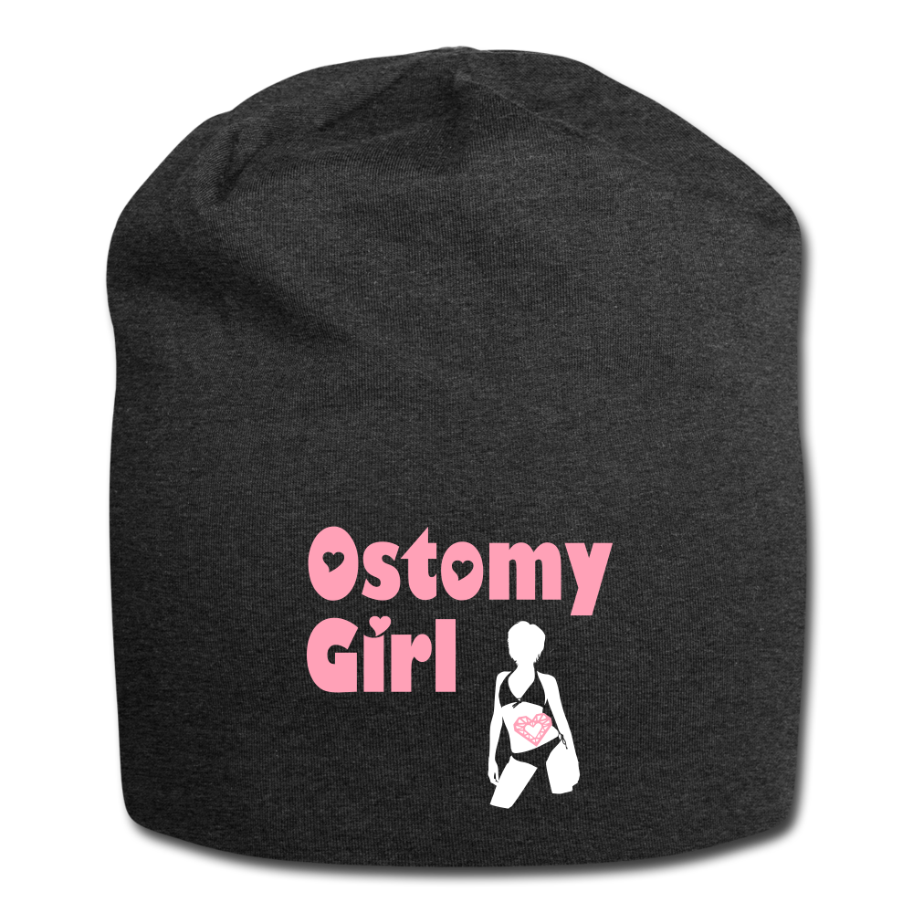OSTOMY GIRL Jersey Beanie - charcoal grey