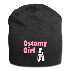 OSTOMY GIRL Jersey Beanie - charcoal grey