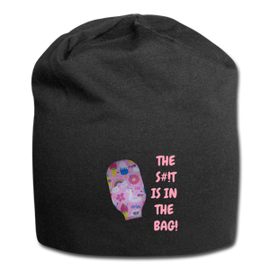 THE S#!T IS IN THE BAG Jersey Beanie - black