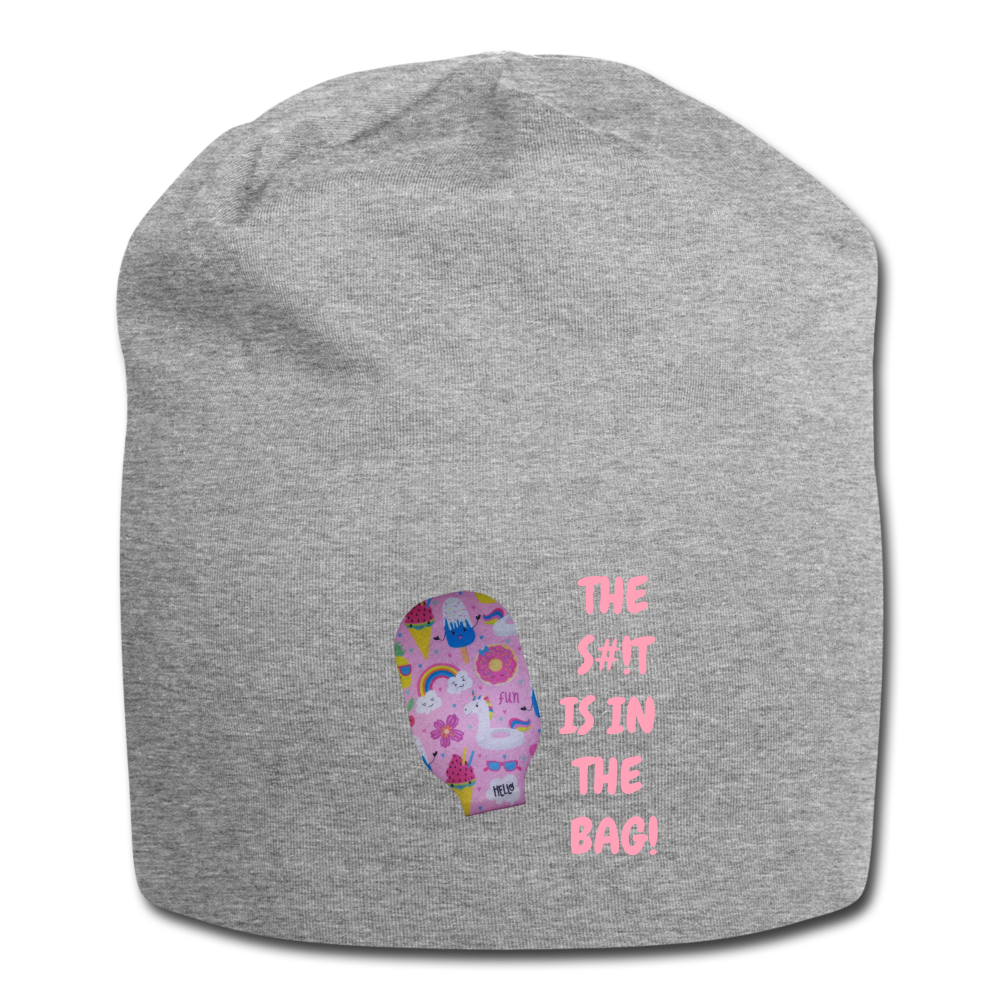 THE S#!T IS IN THE BAG Jersey Beanie - heather gray