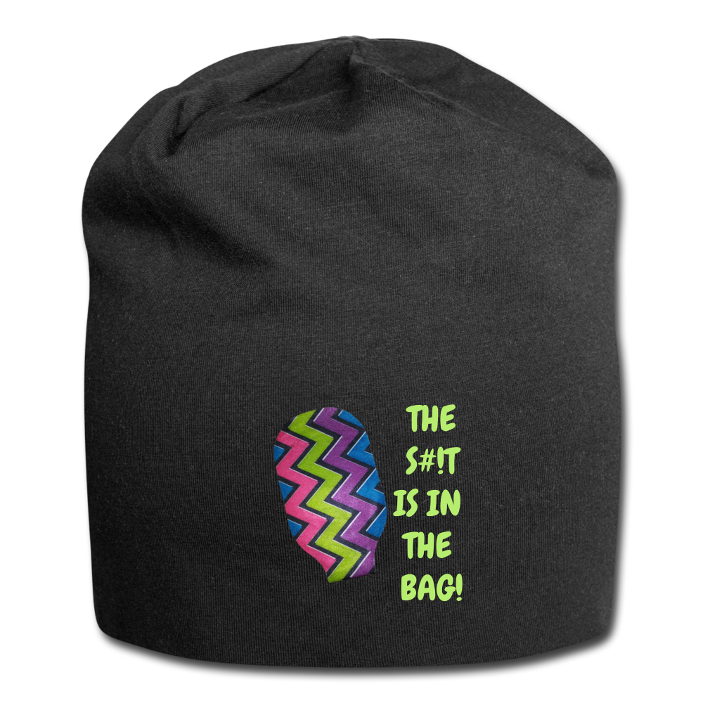THE S#!T IS IN THE BAG Jersey Beanie - black