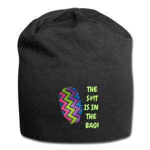 THE S#!T IS IN THE BAG Jersey Beanie - black