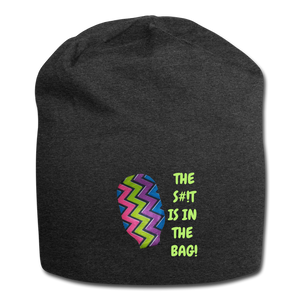 THE S#!T IS IN THE BAG Jersey Beanie - charcoal grey