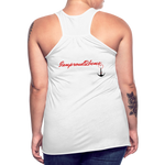 NEVER GIVE UP Flowy Tank Top (Adult) - white