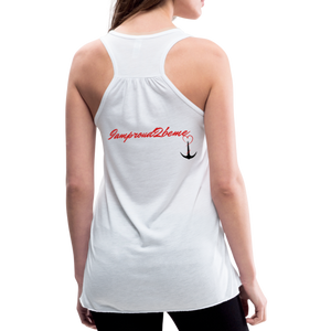 NEVER GIVE UP Flowy Tank Top (Adult) - white