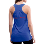 NEVER GIVE UP Flowy Tank Top (Adult) - royal blue