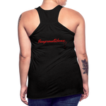 NEVER GIVE UP Flowy Tank Top (Adult) - black