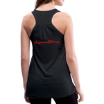 NEVER GIVE UP Flowy Tank Top (Adult) - black