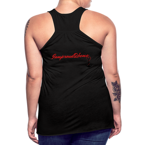 NEVER GIVE UP Flowy Tank Top (Adult) - black