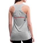 NEVER GIVE UP Flowy Tank Top (Adult) - heather gray